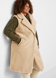 Gilet long sans manches en synthétique imitation fourrure, bpc selection