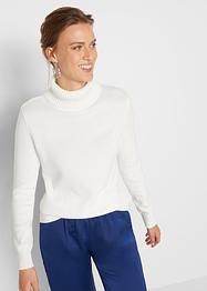 Pull coton à col roulé, bpc bonprix collection