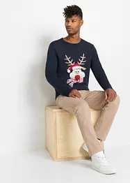 Pull en maille fine avec motif de Noël, bonprix