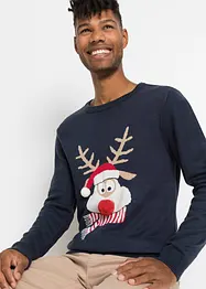 Pull en maille fine avec motif de Noël, bonprix