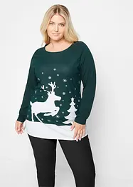 T-shirt manches longues avec motif de Noël, bonprix