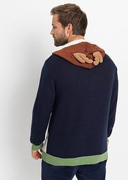 Pull à capuche avec motif de Noël en polyester recyclé, RAINBOW