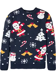 Pull en maille fine avec motif de Noël, bonprix