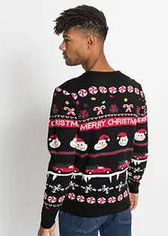 Pull en maille fine avec motif de Noël, bonprix