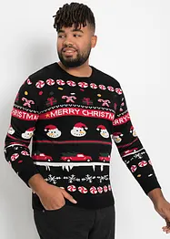 Pull en maille fine avec motif de Noël, bonprix