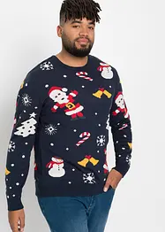 Pull en maille fine avec motif de Noël, bonprix