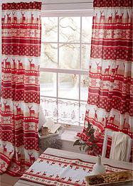 Brise-bise à broderie sapins de Noël, bpc living bonprix collection