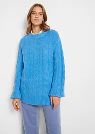 Pull oversize à motif torsadé, bonprix