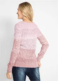 Pull col rond avec dégradé de couleur, manches longues, bpc bonprix collection