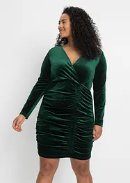 Robe en velours froncée, bonprix