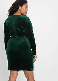 Robe en velours froncée, bonprix