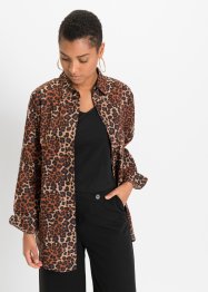 Chemise longue avec imprimé léopard, RAINBOW