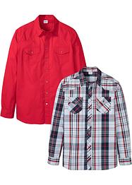 Lot de 2 chemises manches longues, John Baner JEANSWEAR