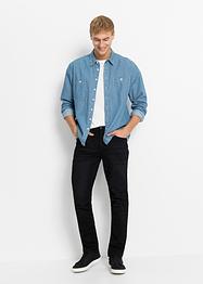 Chemise en jean manches longues forme courte, Loose Fit, RAINBOW