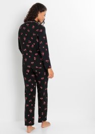 Pyjama avec patte de boutonnage et masque de nuit, bpc bonprix collection