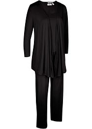 Top, gilet 3/4, pantalon (Ens. 3 pces.) avec viscose, bpc bonprix collection