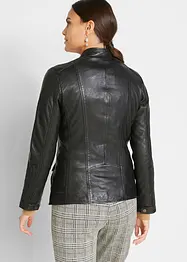 Veste en cuir nappa d'agneau, bonprix