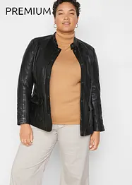 Veste en cuir nappa d'agneau, bonprix