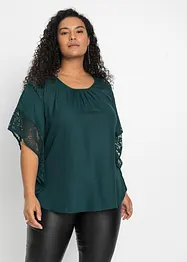 Blouse avec détails en dentelle, bonprix