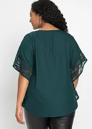 Blouse avec détails en dentelle, bonprix