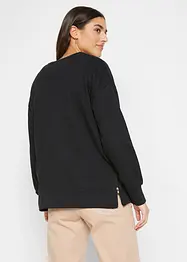 Sweat-shirt avec fentes latérales, bonprix