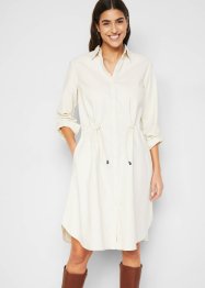 Robe-chemise style utility en lin majoritaire avec élastique à la taille, bpc bonprix collection