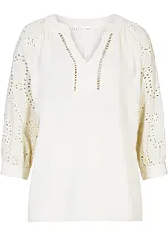 Tunique en gaze de coton avec broderie anglaise, bonprix