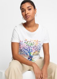 T-shirt coton imprimé, RAINBOW