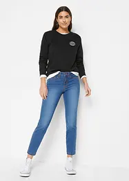 Jean skinny sculptant, taille moyenne, cropped, bonprix