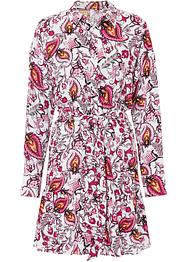 Robe-chemise avec volant et lien à nouer, RAINBOW