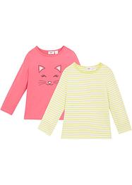 Lot de 2 T-shirts manches longues fille, bpc bonprix collection