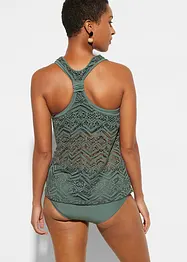 Tankini (ens. 2 pces) en dentelle, bonprix
