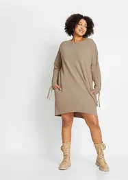 Robe sweat avec laçages, bonprix