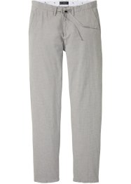 Pantalon chino en lin majoritaire avec taille extensible Regular Fit, Straight, bpc selection