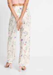 Pantalon plissé avec imprimé floral, bonprix