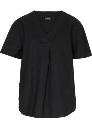 Tunique-blouse en lin majoritaire, manches courtes, bpc bonprix collection