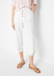 Pantalon 7/8 avec lin majoritaire et taille confortable, bpc bonprix collection