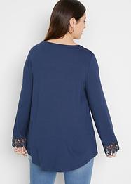 T-shirt en viscose avec dentelle, bpc selection premium