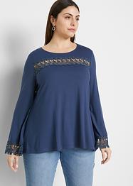 T-shirt en viscose avec dentelle, bpc selection premium