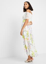 Robe en chiffon à dentelle et imprimé floral, bpc selection premium