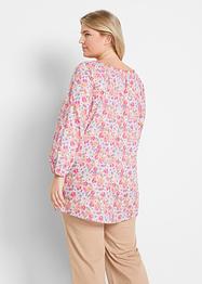 Tunique-blouse en coton avec smock, bpc bonprix collection