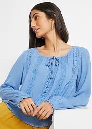 Blouse avec dentelle au crochet, bonprix