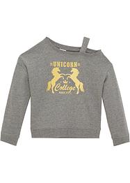 Sweat-shirt asymétrique fille, bpc bonprix collection