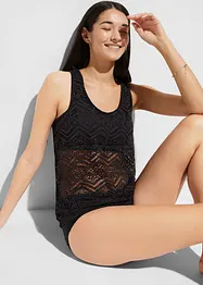 Tankini (ens. 2 pces) en dentelle, bonprix