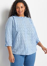 Blouse à broderie ajourée avec volants, BODYFLIRT
