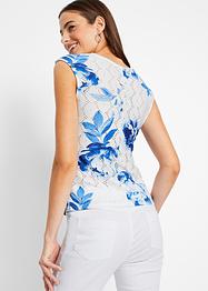 T-shirt imprimé avec broderie ajourée, BODYFLIRT