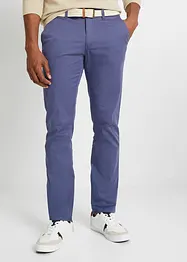 Pantalon chino extensible avec ceinture, coupe droite et loose, bonprix