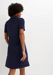 Robe longueur genou en tissu éponge avec col polo, bonprix