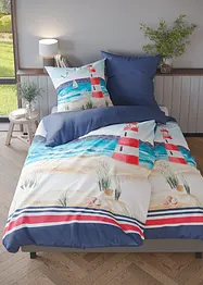 Parure de lit réversible avec motif marin, bonprix