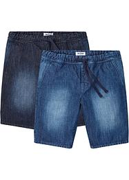 Lot de 2 bermudas en jean avec taille élastiquée, Regular Fit, John Baner JEANSWEAR